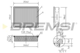 BREMSI FA1373 - FILTRO AIRE BMW - OPEL - VW - AUDI