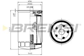 BREMSI FL0284 - FILTRO ACEITE VW - SEAT - SKODA - AUDI