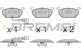 BREMSI BP3631CE - PASTILLAS DELANTERAS SEAT IBIZA CERAMICAS