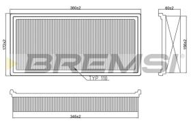 BREMSI FA2393 - FILTRO AIRE SSANG YONG REXTON