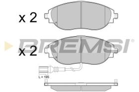 BREMSI BP3474CE - JUEGO PASTILLAS DELANTERAS CERAMICAS AUDI - SEAT