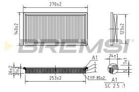 BREMSI FA0547 - FILTRI ARIA - AIR FILTER