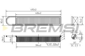 BREMSI FA1033 - FILTRI ARIA - AIR FILTER