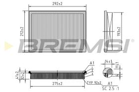 BREMSI FA1342 - FILTRI ARIA - AIR FILTER