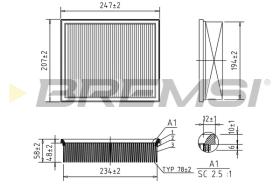 BREMSI FA1360 - FILTRI ARIA - AIR FILTER
