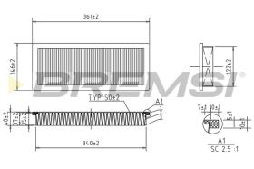 BREMSI FA1576 - FILTRI ARIA - AIR FILTER