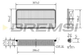BREMSI FA1601 - FILTRI ARIA - AIR FILTER