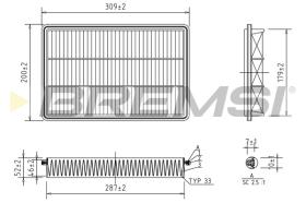 BREMSI FA1684 - FILTRI ARIA - AIR FILTER