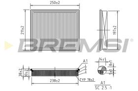BREMSI FA2075 - FILTRI ARIA - AIR FILTER