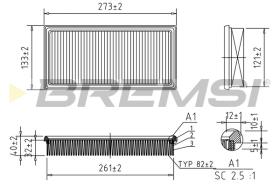 BREMSI FA2153 - FILTRI ARIA - AIR FILTER