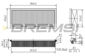 BREMSI FA2287 - FILTRI ARIA - AIR FILTER