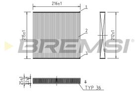 BREMSI FC0437 - FILTRI ABITACOLO - CABIN FILTER