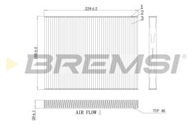 BREMSI FC0443 - FILTRI ABITACOLO - CABIN FILTER