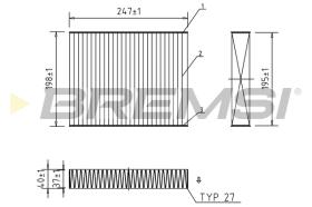 BREMSI FC0455A - FILTRI ABITACOLO - CABIN FILTER