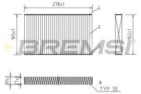 BREMSI FC0877C - FILTRI ABITACOLO - CABIN FILTER