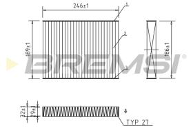 BREMSI FC0923A - FILTRI ABITACOLO - CABIN FILTER