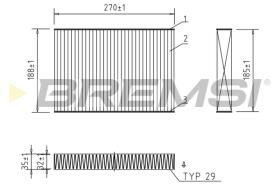 BREMSI FC0942C - FILTRI ABITACOLO - CABIN FILTER