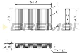 BREMSI FC2419 - FILTRI ABITACOLO - CABIN FILTER