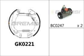 BREMSI GK0221 - KIT PREM. GANASCE - FAST SHOES KIT
