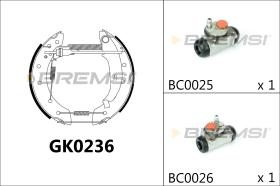 BREMSI GK0236 - KIT PREM. GANASCE - FAST SHOES KIT