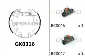 BREMSI GK0316 - KIT PREM. GANASCE - FAST SHOES KIT